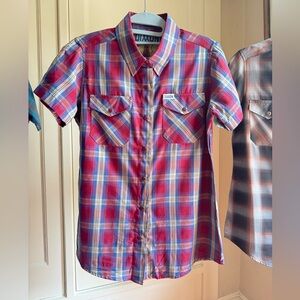 DIXXON OLD PORT woman’s bamboo flannel SMALL ❤️💙